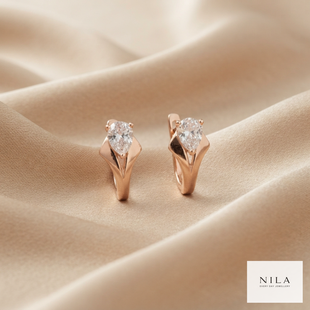 Aurelia Pear Curve Earrings