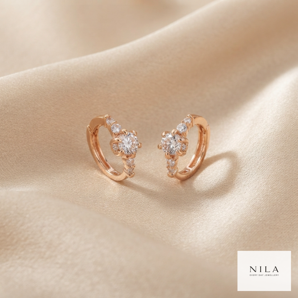 Elysian Crystal Huggie Earrings