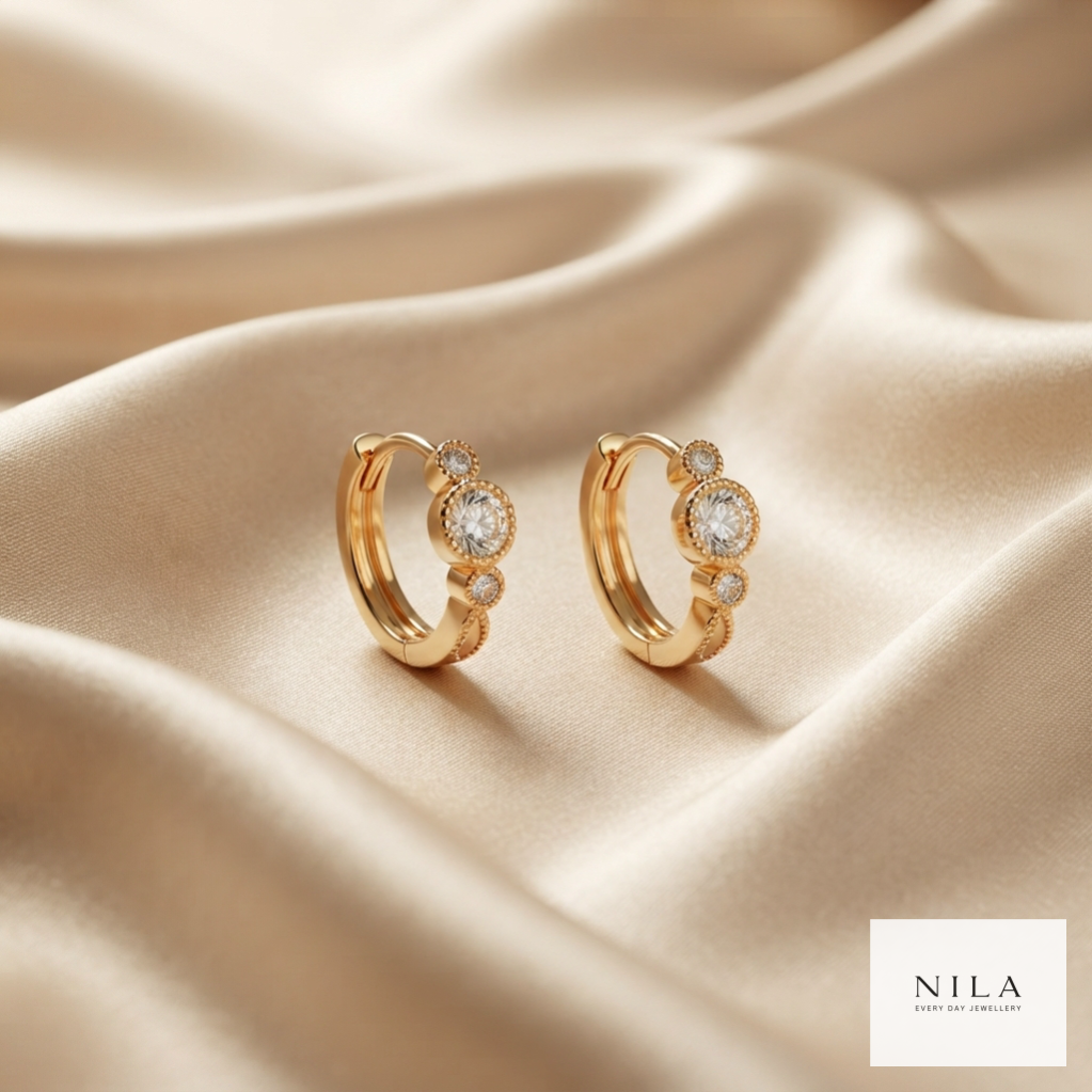 Lumina Trio Huggie Earrings
