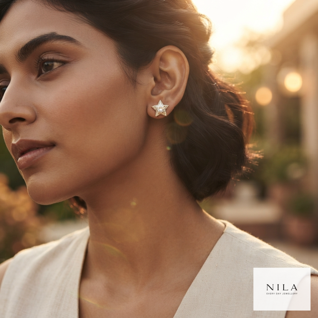 Stella Pavé Star Earrings